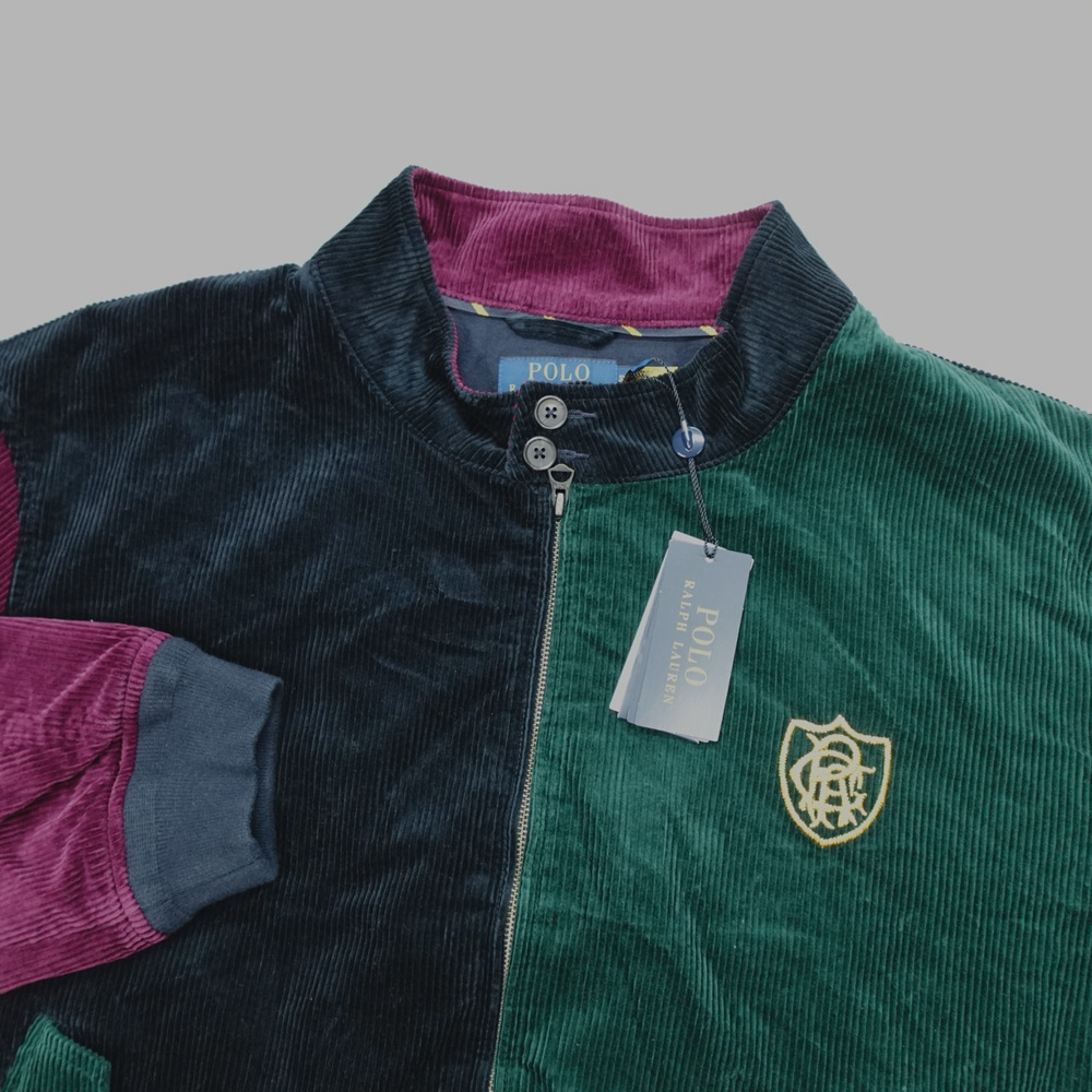 Polo Ralph Lauren Colorblock Crest Corduroy Fun Jacket Men's Size 3XB NWT